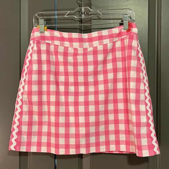 Vintage Lilly Pulitzer Pink Gingham Skort - Picture 6 of 7